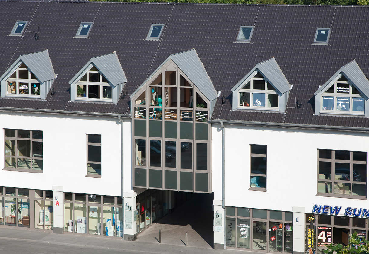 Blick von oben auf den Mengeder Markt