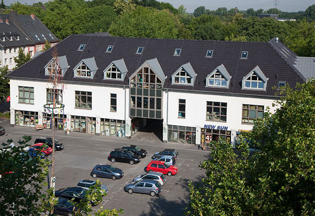 Blick von oben auf den Mengeder Markt