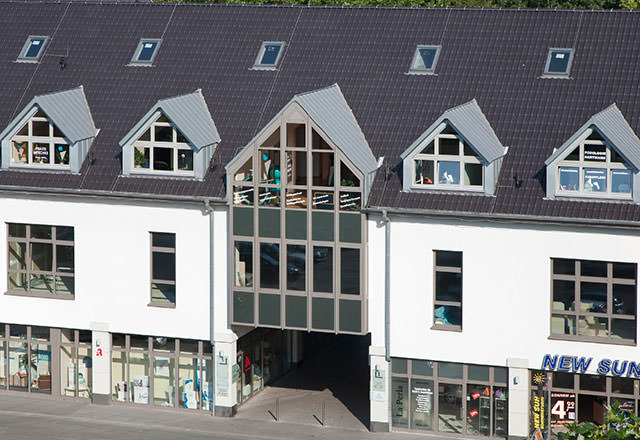 Blick von oben auf den Mengeder Markt